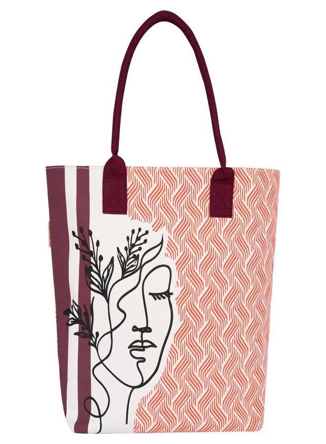earthsave All Purpose Tote Bag - Girl| Printed Organic Multipurpose Cotton Bags | Cute Hand Bag for Girls | Best for College, Travel | Reusable Shopping Bag | Eco-Friendly Tote Bags - Image 1